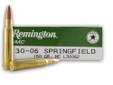 This American made brass cased ammo is perfect for target practice with your 30-06 rifle! Manufactured by the legendary Remington Arms Company, this product is brand new, brass-cased, boxer-primed, non-corrosive, and reloadable. It is a staple range and