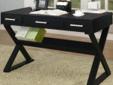 Contact the seller
Casual 3-Drawer Desk with Criss-Cross Legs This cool contemporary desk will be a stylish addition to your home office, hallway, living room, or wherever you need a work space in your home. The generous top surface has smooth clean
