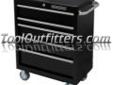 "
Extreme Tools Inc EX3005RCTXBK EXTEX3005RCTXBK 30"" 5 Drawer Roller Cabinet, Textured Black
Features and Benefits:
5 drawers with roller bearing glides
Load rated 100-200 lbs per drawer
5" x 2" casters (2 swivel with brakes and 2 rigid)
Casters load