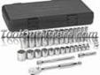 "
KD Tools 80569 KDT80569 30 Pc. 3/8"" Drive SAE 6 Pt. Standard & Deep Socket Set
80350 1/4"" 6 Pt. Std. SAE Socket 3/8"" Dr.
80351 5/16"" 6 Pt. Std. SAE Socket 3/8"" Dr.
80352 3/8"" 6 Pt. Std. SAE Socket 3/8"" Dr.
80353 7/16"" 6 Pt. Std. SAE Socket 3/8""