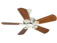 The elegant Cordova features European styling with an array of blade and light combinations. Antique White Cordova fan with 56" Custom Scalloped Walnut Blades Part of The Cordova Collection 5 blades included 14 degree blade pitch Heavy-Duty, 3 Speed