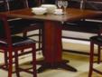 Contact the seller
Distressed Brown Wood Counter Height Pedestal Table This sleek counter height pedestal base table will be wonderful in your casual dining and entertainment room. The smooth square top features a deep Distressed Brown wood finish, for a