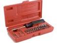 "
Gunmaster GSD031 31 Pc Professional Screwdriver Set
The 31 piece professional set is great for working on firearms or just everyday use. the pieces include a soft grip handle driver with magnetic end, assortment of 28 pieces of the most popular bits and