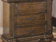 Contact the seller
Traditional Three Drawer Night Stand This beautiful three drawer night stand radiates the air of a treasured antique with its intricate carvings and hardware. The night stand is ornamented with reeded pillars, rope moldings, and