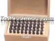 "
R W THOMPSON INC KP856610 KNKKP856610 36 PIece Letter and Number Punch Set - 5/32""
Features and Benefits:
Heat treated Chrome Vanadium steel punches
Punch size: 5/32" x 2-3/8"
36 punches marked A-Z and 0-9
Ideal for stamping metal, plastic, leather or