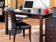 Contact the seller
Laval Home Office Desk Call Or Order Online Now! 866-606-3991 This beautiful table desk will be a stylish and functional addition to your home office. The simple piece features a generous work surface, with expansion side boards on each