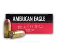 This proven line of target shooting ammunition provides performance similar to top loads for a familiar feel and realistic practice. . . with Federal American Eagle you get quality and affordability. This product is brand new, brass-cased, boxer-primed,