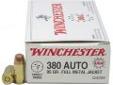 "
Winchester Ammo Q4206 380 Automatic 380 Auto, USA 95gr., Full Metal Jacket, (Per 50)
For serious centerfire handgun shooters, USA Brand ammunition is the ideal choice for training-or extended sessions at the range. As you'd expect, all USA Brand
