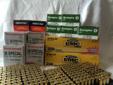 3 boxes (100 rd/bx) of Winchester 130g FMJ $40.00/box $120.00
2 boxes (250 rd/bx) of UMC 130g FMJ $100.00/box $200.00
2 boxes (50 rd/bx) of American Eagle 130g FMJ $20.0/box $40.00
5 boxes (50 rd/bx) of Remington 130g FMJ $20.00/box $100.00
247 rounds of