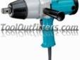"
Makita 6906 MAK6906 3/4"" Reversible Electric Impact Wrench
Features and Benefits:
Powerful 9 AMP motor for heavy duty applications
Precision gearing plus ball and needle bearing construction for smooth and efficient power transmission
Rocker type