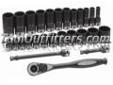 "
Grey Pneumatic 81227RD GRE81227RD 3/8"" Dr. 27pc Fract. Std & Deep Duo-Socket Set - 12 Pt.
Features and Benefits:
Sockets have 3/8" drive and are 12 point
All Duo-Socketâ¢ sockets are marked by both roll stamp and large laser etching on the opposite