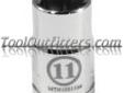 "
Mountain MTN10511M MTN10511M 3/8"" Drive 11MM 6 Point Socket
Features and Benefits:
All Mountainâ¢ Sockets are High Polished Chrome and made of the highest quality Chrome Vanadium Steel
Laser Etched with high visibility markings with the part number and