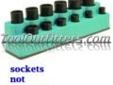 "
Mechanics Time Saver 1385 MTS1385 3/8"" Drive 12 Hole Green Impact Socket Holder
"Price: $17.54
Source: http://www.tooloutfitters.com/3-8-drive-12-hole-green-impact-socket-holder.html