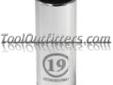 "
Mountain MTN10519MD MTN10519MD 3/8"" Drive 19MM 6 Point Deep Socket
Features and Benefits:
All Mountainâ¢ Sockets are High Polished Chrome and made of the highest quality Chrome Vanadium Steel
Laser Etched with high visibility markings with the part