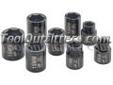 "
Ingersoll Rand SK3M8 IRTSK3M8 3/8"" Drive 8 Piece Metric Impact Socket Set
Features and Benefits
Impact Grade Toughness designed for high torque applications
Forged Chrome-molybdenum steel for high strength durability
Laser-etched size labeling enables