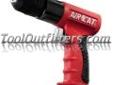 "
AirCat 4338 ACA4338 3/8"" Drive Reversible Red Composite Drill
Features and Benefits:
Free Speed: 1800 rpm
Includes Jacobs chuck
OHSA approved Quiet Technology 85 dBa
Lightweight only 2.6 lbs.
Ergonomical handle design to relieve stress and fatigue on
