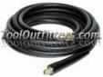 "
Apache 98388075 APH98388075 3/8"" ID X 25' Black Rubber Pressure Washer Hose Coupled MPT x MPT Swivel
Features and Benefits:
Working pressure 3000lb
Temperature range, 40 degrees Fahrenheit to 200 degrees Fahrenheit
For use with hot or cold water high