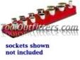 Mechanics Time Saver 713 MTS713 3/8 in. Drive Magnetic Rocket Red Socket Holder 5.5-22mm
713
11-piece English or Metric Socket Organizer
Features and Benefits:
Our socket organizer is designed to hold a standard 11-piece English or metric set with 1
