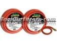 "
Apache 91009386 APH91009386 3/8"" Multipurpose Heavy Duty Air Hose 3 Pack
Features and Benefits:
Reinforced red rubber air hose offers, durability and kink resistance
Black vinyl bend restrictors on each end for longer hose life by couplings
Abrasion