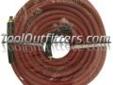 "
Apache 21777 APH21777 3/8"" x 50' Red Rubber Hose Coupled Brass 1/4"" Male x Male
Features and Benefits:
200 PSI
Reinforced red rubber hose
Black vinyl bend restrictors to extend life of hose
Abrasion and Ozone resistant
This 3/8" x 50' 200 PSI