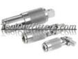 "
J S Products (steelman) 95332 JSP95332 3 Piece Locking Chrome Adapter Set
Features and Benefits:
Unique 2-in-1 design allows drive adapter to function as both an extension bar and a swivel adapter
Constructed of Chrome Vanadium steel for strength and