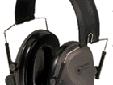 These are the "Listening" muffs that help protect against harmful noise while amplifying low level sounds. They are a real plus for shooters with less than perfect hearing. Electronics limits amplified sound to 82 dB. Features include easy storage and