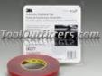 "
3M 6377 MMM6377 3Mâ¢ Automotive Attachment Tape, Gray, 1/2"" x 20 yds.
Features and Benefits:
.030" thick gray acrylic foam tape with proven performance acrylic adhesive and a red release liner
Characterized by good peel and sheer adhesion, good internal