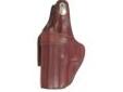 "
Bianchi 13769 3S Pistol Pocket Leather Holster Plain Tan, Size 02, Right Hand
Comfortable even for wear when driving, the Pistol Pocket slips into your waistband and secures to your belt with two one-way snaps. The belt loop is attached to the holster