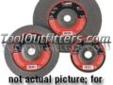"
Firepower 1423-2188 FPW1423-2188 4-1/2 in. x 1/4 in. x 7/8 in. Depressed Center Grinding Wheels, Type 27 (5 pc./Pk)
Features and Benefits:
Firepower depressed center wheels are fully reinforced with resin bondedÂ Â aluminum oxide to ensure safety at high