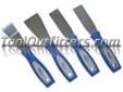 "
K Tool International KTI-70005 KTI70005 4-piece Scraper Set with Stainless Steel Blades
Features and Benefits:
Constructed of stainless steel blades that taper at tip to provide great flexibility and blade action
Ergonomic, comfort-grip, non-slip