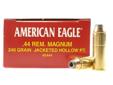 Load number: AE44A Caliber: 44 Rem. Magnum Bullet Weight: 240 grain, 15.55 grams Primer Number: 150 Bullet Type: Jacketed Hollow Point Usage: Medium Game; Self Defense If you like punching a lot of holes in paper, you'll appreciate the value in the