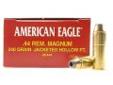 "
Federal Cartridge AE44A 44 Remington Magnum 44 Remington Mag, 240gr, Jacketed Hollow Point, (Per 50)
Load number: AE44A
Caliber: 44 Rem. Magnum
Bullet Weight: 240 grain, 15.55 grams
Primer Number: 150
Bullet Type: Jacketed Hollow Point
Usage: Medium