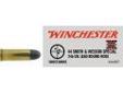 "
Winchester Ammo X44SP 44 S&W Special 44 S&W Special, 246gr, Super-X Lead Round Nose, (Per 50)
Winchester's Lead Round Nose bullet offers excellent accuracy and sure functioning.
Symbol: X44SP
Caliber: 44 Smith & Wesson Special
Bullet Weight: 246 Grains