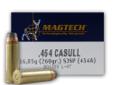 This ammo is a perfect fit for hunting small and medium sized game through your Taurus Raging Bull .454 Casull revolver! Newly manufactured by Magtech Ammunition, this product is excellent for self-defense, target practice, and range training. Each
