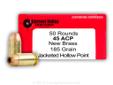 If you're looking for quality 45 ACP ammunition for self defense that is affordable and reliable, then look no further than BVAC's 45 Auto ammo. This ammo featuring new brass cases is perfect for your 45 ACP weapon when self defense is a priority. BVAC