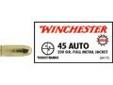 "
Winchester Ammo Q4170A1 45 Automatic 45 Auto, USA 230gr., Full Metal Jacket, (Per 50)
For serious centerfire handgun shooters, USA Brand ammunition is the ideal choice for training-or extended sessions at the range. As you'd expect, all USA Brand