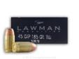45 GAP (Glock Automatic Pistol) Ammo manufactured by Speer Lawman is now in stock! Newly manufactured in the United States by Speer Lawman, this ammunition is great for target shooting, plinking, or range training. Each round sports a total metal jacket