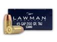 45 GAP (Glock Automatic Pistol) Ammo manufactured by Speer Lawman is now in stock! Newly manufactured in the United States by Speer Lawman, this ammunition is great for target shooting, plinking, or range training. Each round sports a total metal jacket