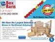 Boxes Bentonville
(479) 282-0608 | Are you looking for boxes in the Northwest Arkansas area? Are you looking for boxes at a great price that wont cost you an arm and a leg? Be sure to stop by The Box Barn for the best prices around!
Call Us Today
(479)