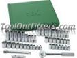 "
S K Hand Tools 94547 SKT94547 47 Piece 3/8"" Drive SAE/Metric 6 Point Complete Socket Set
Features and Benefits:
SuperKromeÂ® finish provides long life and maximum corrosion resistance
SureGripÂ® hex design drives the side of the fastener, not the corner