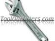 "
Channellock 804 CHA804 4"" Chrome Adjustable Wrench
Features and Benefits:
Measurement scales (in. on front mm on reverse) are handy for sizing nuts, pipe and tube diameters
Non protruding jaw with thinner jaw profile permits easier use in more confined