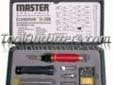 "
Master Appliance EI-20K MASEI20K 4 in 1 Heat Tool Kit
Features and Benefits:
Kit contains EI-20 iron, plastic cap with built in flint lighter, 1mm diameter needle tip, heat tip, torch tip, hot knife tip, a coil of 60/40 solder, sponge, and tool rest all