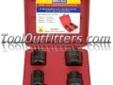 "
Ken-tool 30254 KEN30254 4 Piece Lug Nut Remover Impact Socket Set
Features and Benefits:
Use for removing wheel locks or damaged lug nuts
Patented, internal tapered reverse threads lock onto damaged nut and easily pulls off using impact wrench