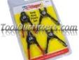 "
OTC 4514 OTC4514 4 Piece Mini Snap Ring Pliers Set
Features and Benefits:
Made of heat treated chrome molybdenum steel
Pliers have .038" (1.0mm) diameter tips
Overall length: 3"
Handle length: 2"
Small sized pliers for work in tight areas. Service