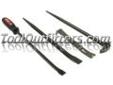 "
Mayhew 76295 MAY76295 4 Piece Utility Pry Bar Set
Features and Benefits:
3 of our most popular pry bar styles in one set
Bonus mini utility pry bar included as fourth piece
Black oxided for enhanced corrosion resistance
Lifetime Warranty
Made in the