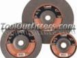 "
Firepower 1423-2187 FPW1423-2187 4"" x 1/4"" x 5/8"" Type 27 Depressed Center Grinding WHeel, 5 per Pack
Features and Benefits:
Fully reinforced with resin bonded aluminum oxide to ensure safety at high speed and to increase bonding and impact strength