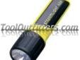"
Streamlight 68250 STL68250 4AA ProPolymerÂ® Xenon Yellow Flashlight in Box
Features and Benefits:
Tough, waterproof, super-bright alkaline battery-powered flashlight with one high-intensity xenon bulb that provides 11,000 candela
Powered by 4 AA