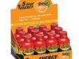 "
5-Hour Energy 318120 5-Hour Energy Drink, Original, Per 12 Orange
Original 5-hour ENERGYÂ® was introduced in 2004. Light, portable and effective, 5-hour ENERGYÂ® shots quickly became the no nonsense way for working adults to stay bright and alert*. It's