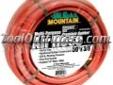 Mountain 91004040 MTN643850RJ 50 ft. x 3/8 in. Rubber Hose
Features and Benefits:
325 PSI working pressure
1300 PSI burst pressure
Vinyl guard bend restrictors on each end
2 year over the counter replacement warranty
50 Ft. spiral
I.D. size: 4
Price: