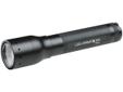 LED LENSER 880023 P14 HIGH-PERFORMANCE LED FLASHLIGHT 185 LUMENS; 1.5" REFLECTOR LENS SEND SHARP LIGHT BEAM FAR INTO THE NIGHT; PATENTED MODULAR SYSTEM FOR QUICK ASSEMBLY OR MAINTENANCE; 285 M BEAM DISTANCE; 4.5-HOUR RUN TIME; REQUIRES 4 AA BATTERIES;